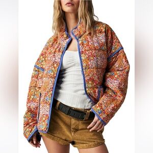 Free People Chloe Floral Print Jacket